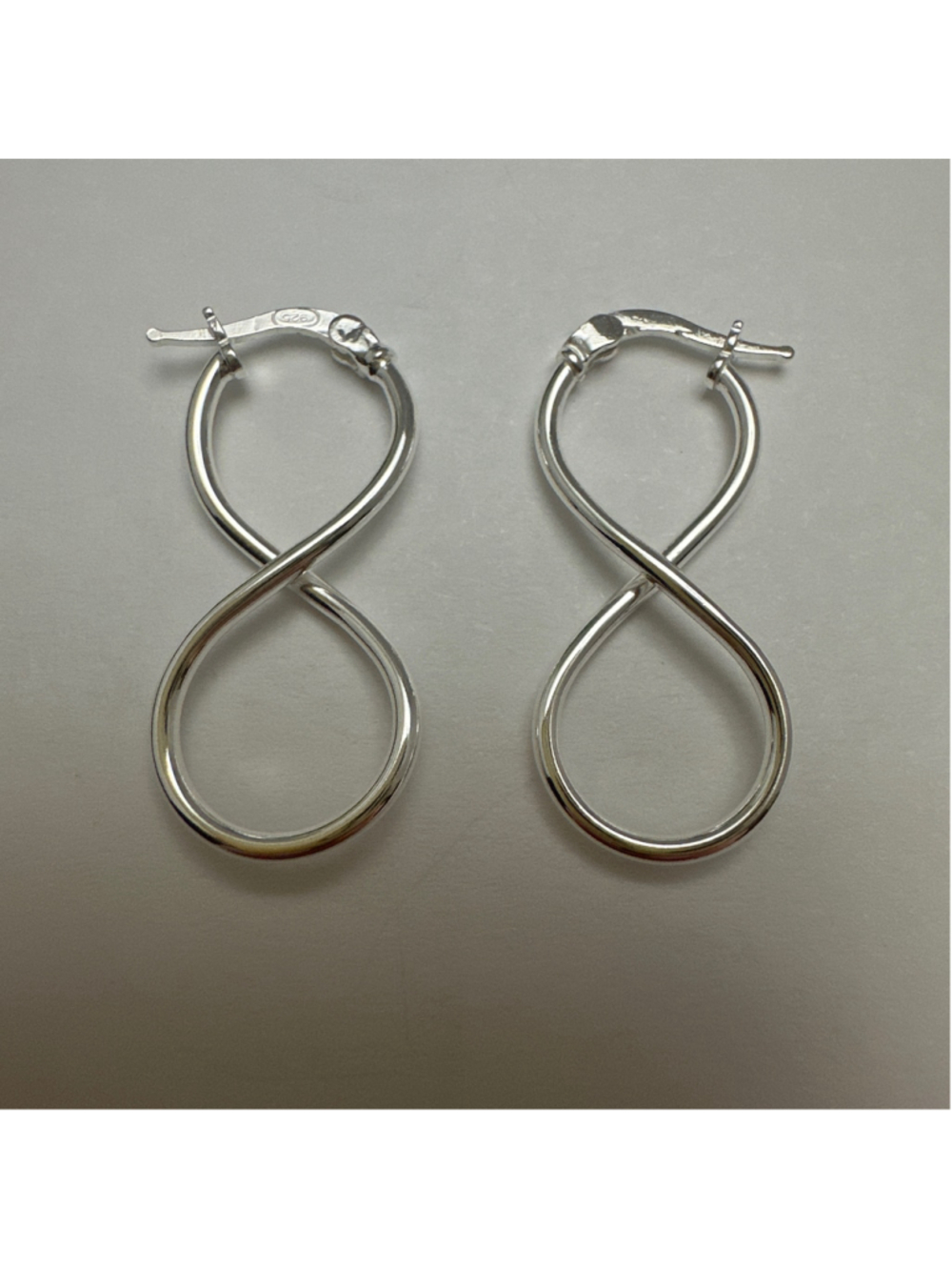 Women's Unbranded Infinity Hoop Earrings in Silver, 925